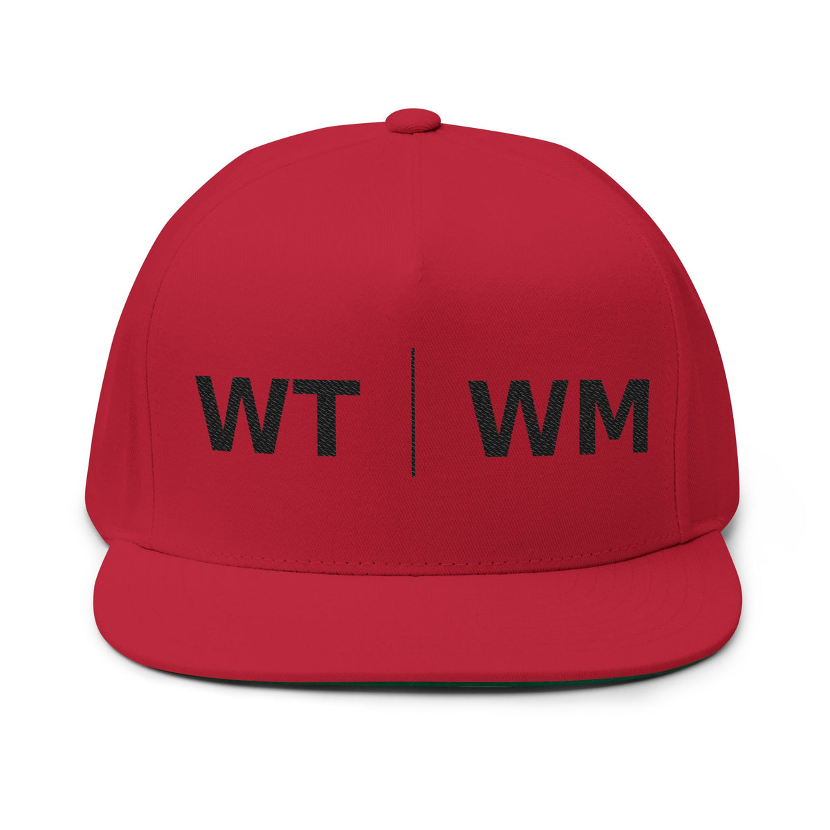 White Trash With Money - WT | WM Embroidered Flat Bill Cap