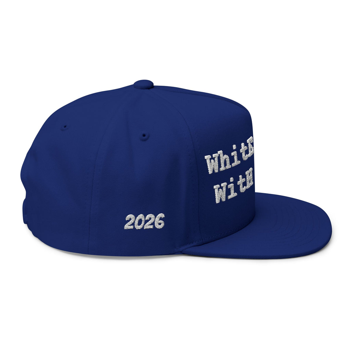 2026 White Trash With Money Flat Bill Cap - EMBROIDERED