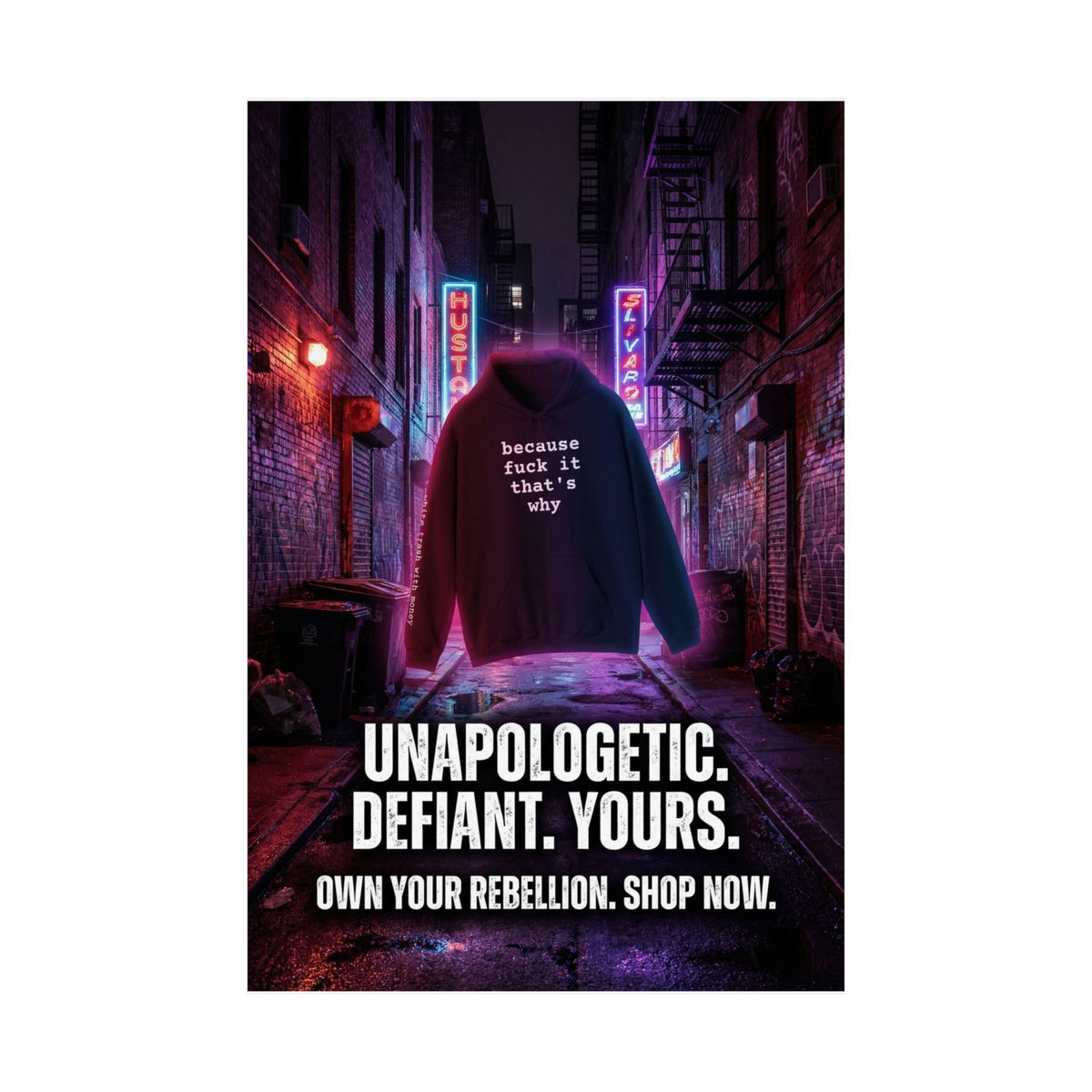"Unapologetic. Defiant. Yours." - Wall Art