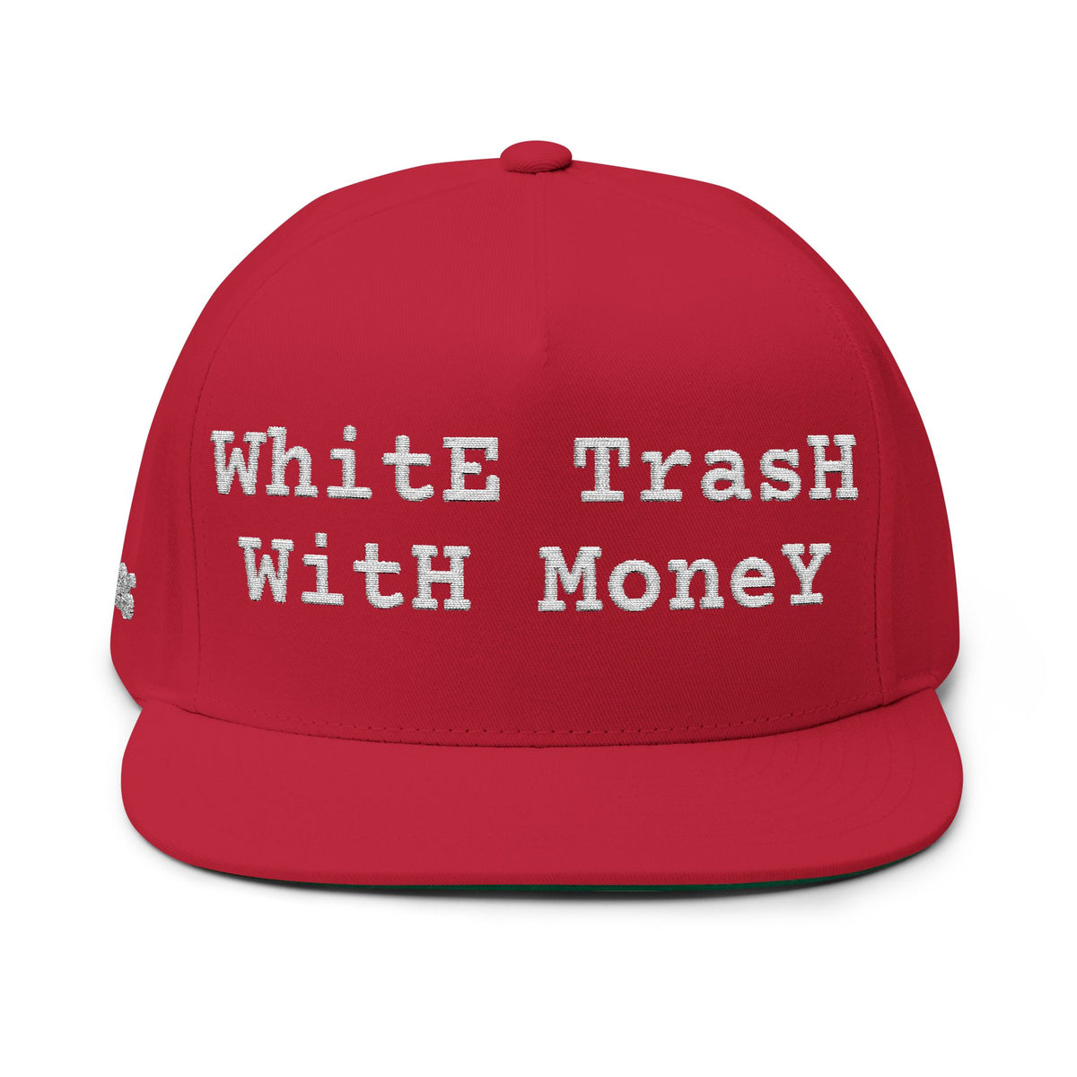 2026 White Trash With Money Flat Bill Cap - EMBROIDERED