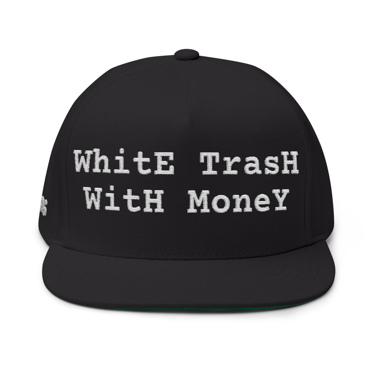 2026 White Trash With Money Flat Bill Cap - EMBROIDERED