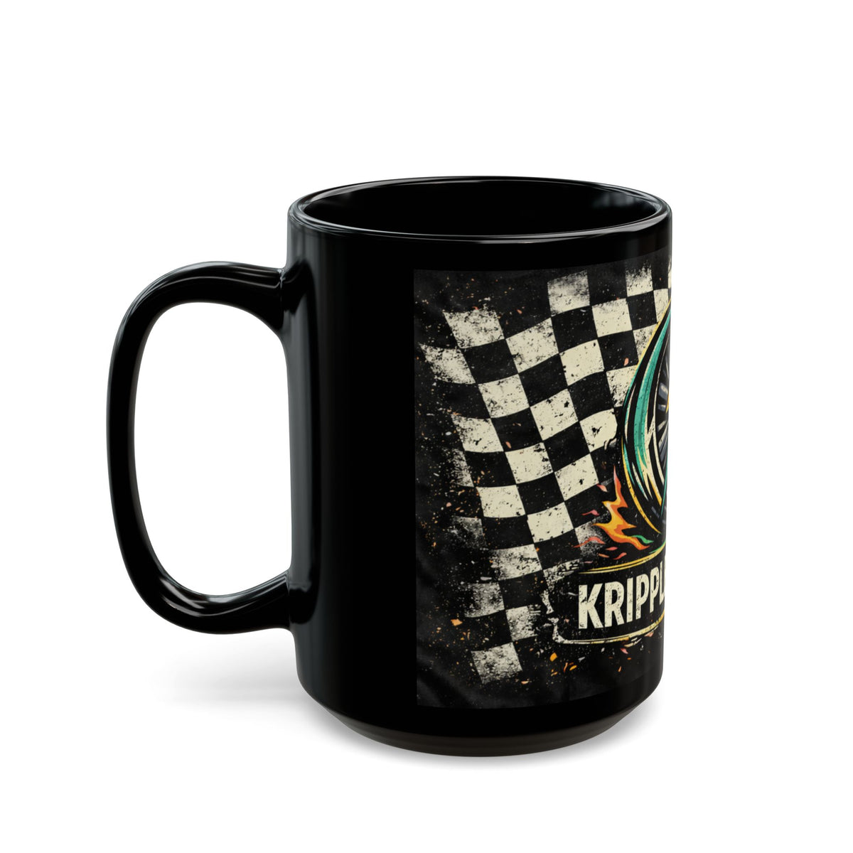 KH - Lightning Logo Black Mug — 15oz