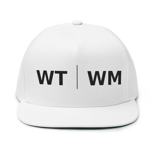White Trash With Money - WT | WM Embroidered Flat Bill Cap