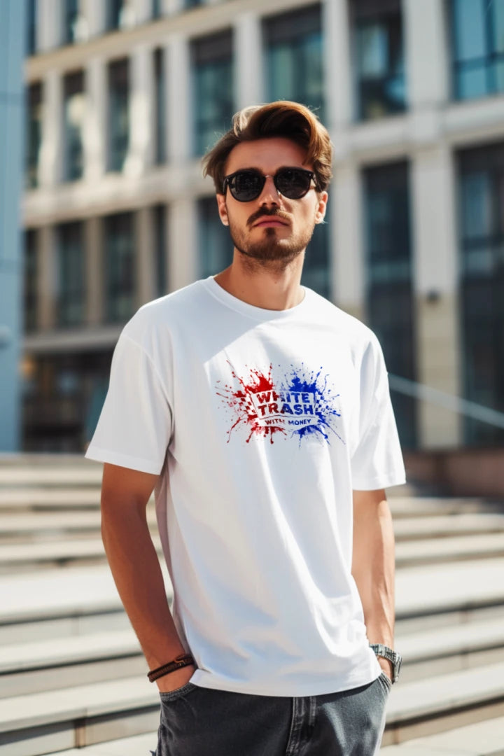 White Trash With Money - Patriotic Hustle T-Shirt