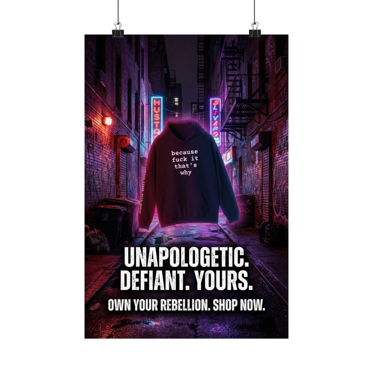 "Unapologetic. Defiant. Yours." - Wall Art
