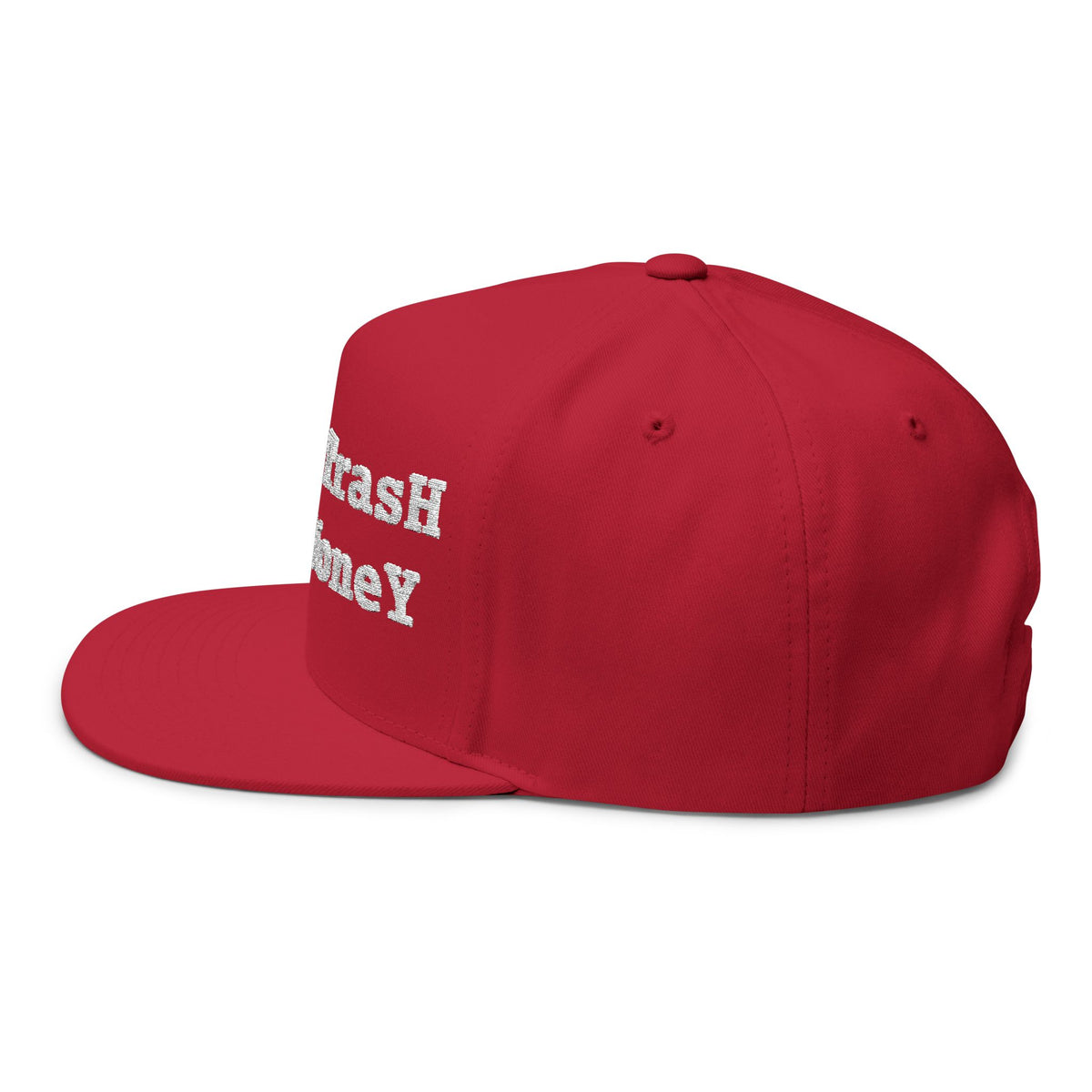 2026 White Trash With Money Flat Bill Cap - EMBROIDERED
