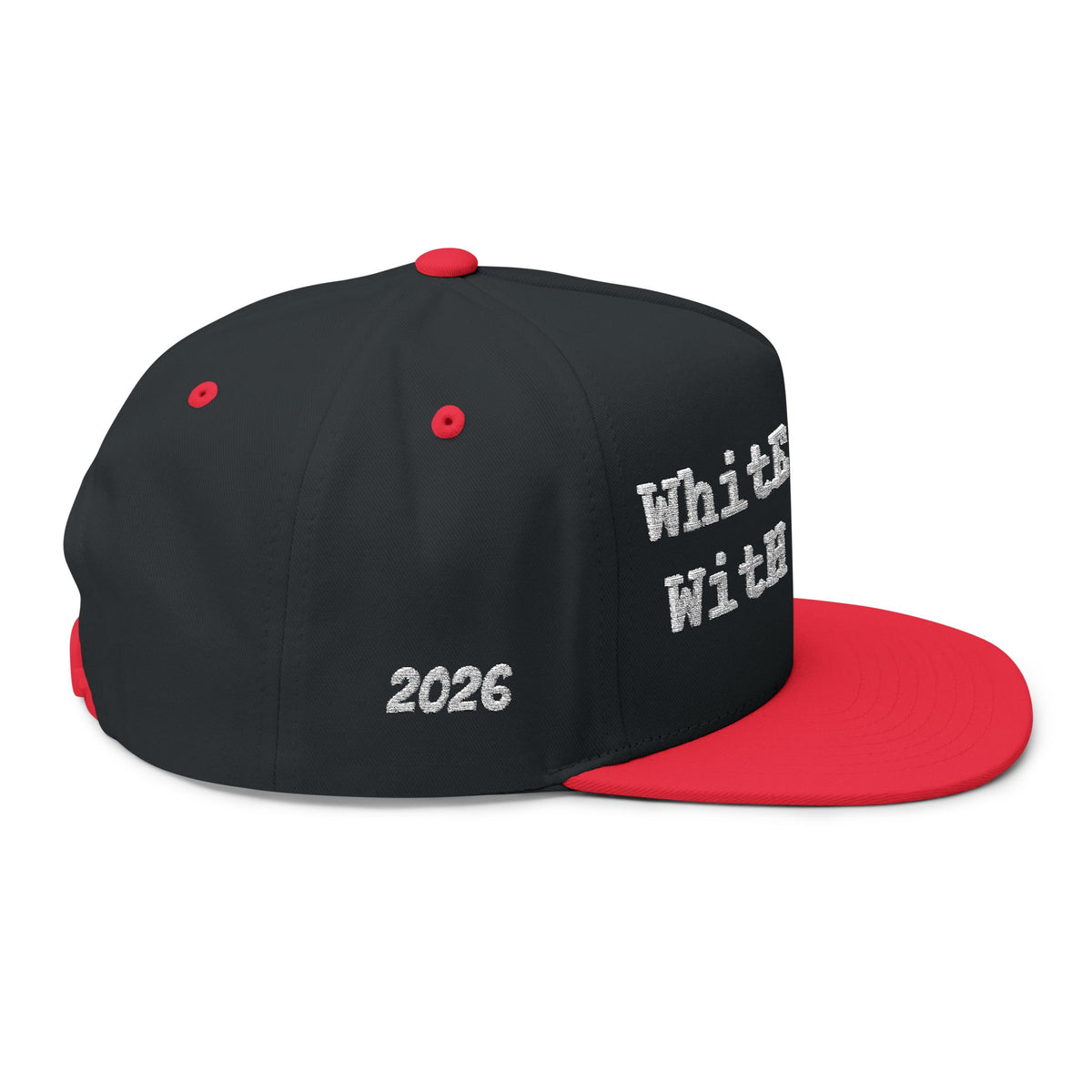 2026 White Trash With Money Flat Bill Cap - EMBROIDERED
