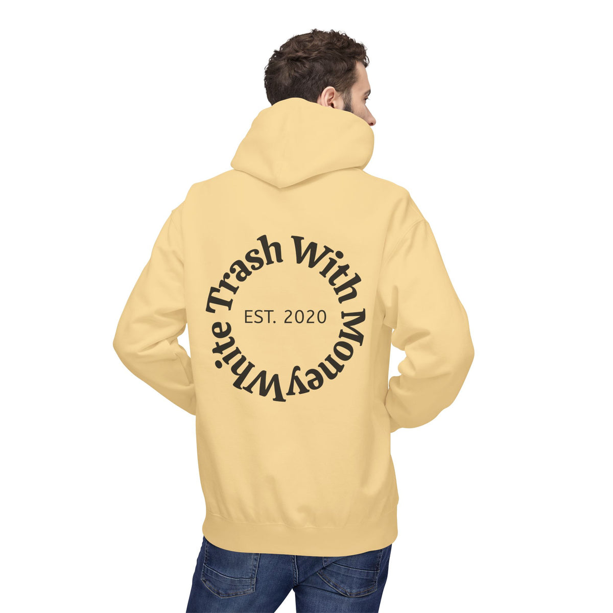 White Trash With Money Hoodie — Circular Back Logo, Est. 2020